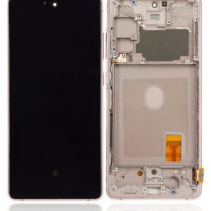 Samsung Galaxy S20 FE 5G (G781) LCD displej + Dotyková Deska + Přední kryt Originální kvalita Oranžová/Orange - Service pack