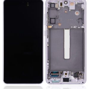 Samsung Galaxy S21 FE (G990) LCD displej + Dotyk + Přední kryt Originální kvalita Fialová/Purple - Service pack