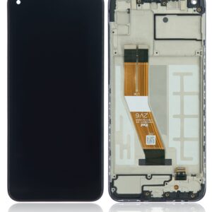 Samsung Galaxy M11 (M115) LCD displej + Dotyková Deska + Přední kryt Černá/Black Originální kvalita - Service pack