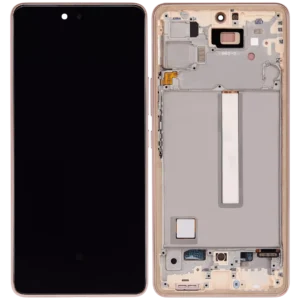 Samsung Galaxy A53 5G (A536) LCD displej + Dotyková Deska + Přední kryt Oranžová/Orange Originální kvalita - Service pack