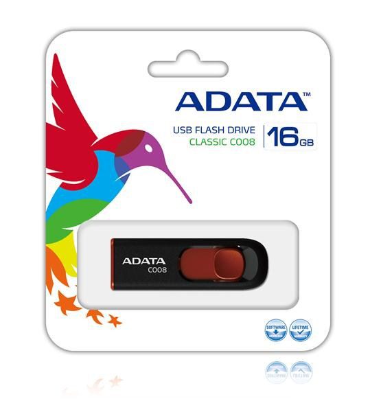 ADATA Flash Disk 16GB USB 2.0 Classic C008, černý - Obrázek 4