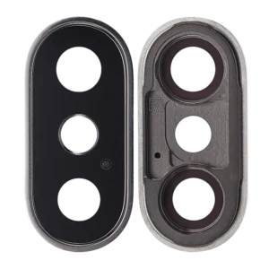 Apple iPhone X Sklíčko zadní kamery včetně rámečku Black