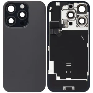 Apple iPhone 16 Pro Sklo Zadního Housingu + Sklíčko Kamery + Kovová Destička + Magsafe Magnet Černý Titan/Black Titanium