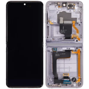 Samsung Galaxy Z Flip4 (F721) LCD display + Dotyk + Přední Kryt (Vnitřní) Fialová/Purple Originální kvalita - Service pack