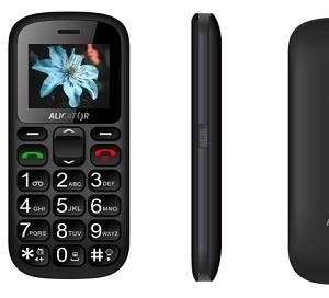 Aligator A321 Senior Dual SIM, šedá-černá + nabíjecí stojánek