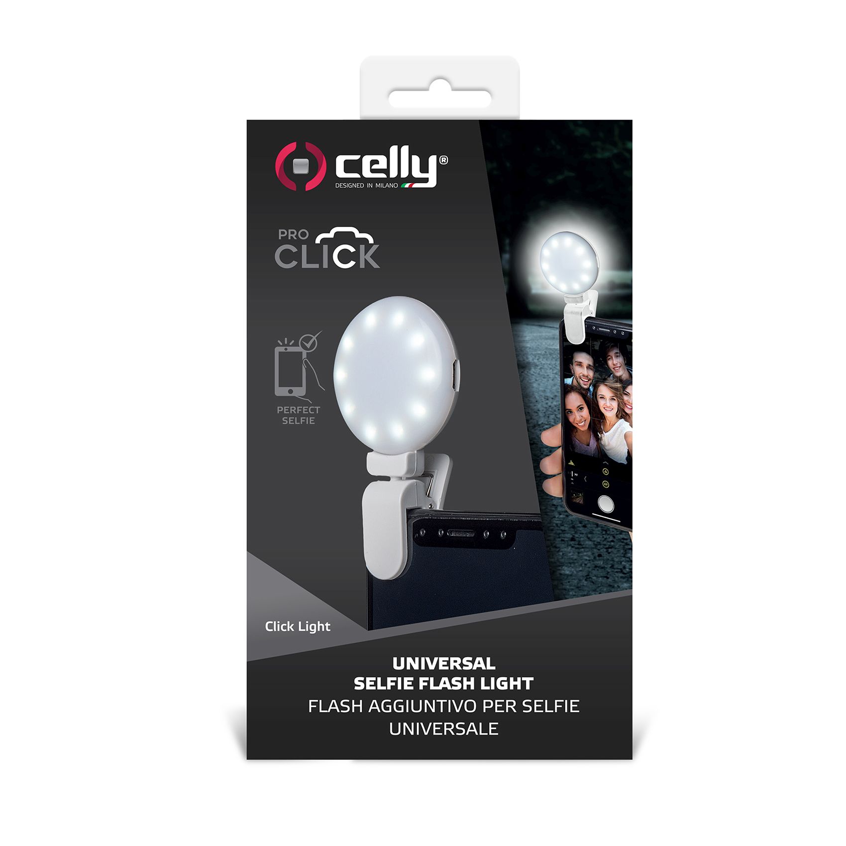 Přídavný blesk na fotoaparát CELLY Click Light, bílý - Obrázek 6