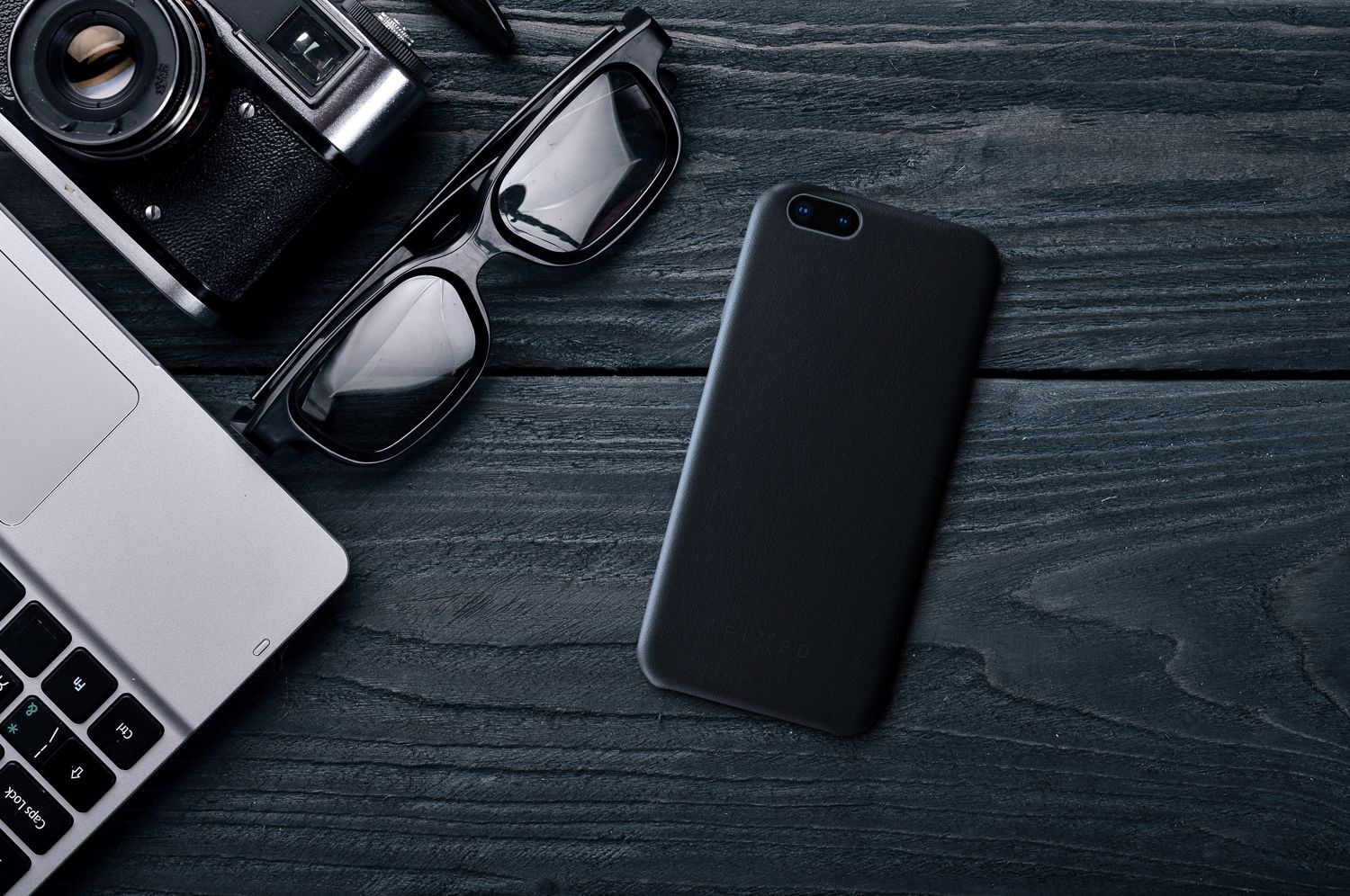 Zadní kryt FIXED Tale pro Huawei P20, PU kůže, černý - Obrázek 2