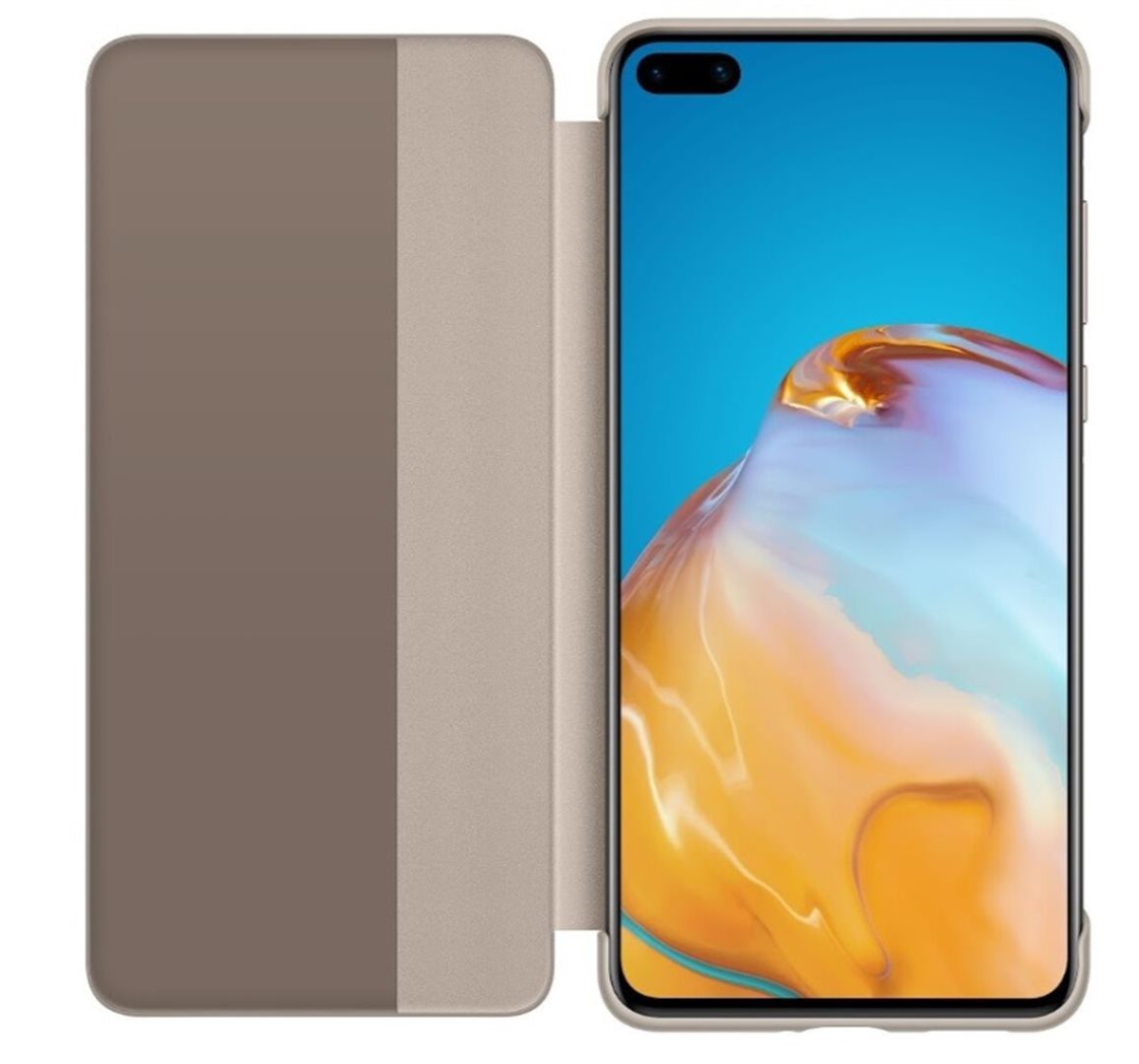 Huawei Original S-View Flipové Pouzdro Khaki pro Huawei P40 - Obrázek 3