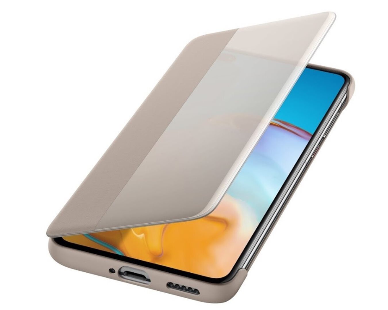Huawei Original S-View Flipové Pouzdro Khaki pro Huawei P40 - Obrázek 4
