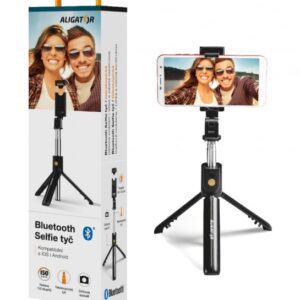Držák SELFIE s Bluetooth ALIGATOR HA12, tripod, černý