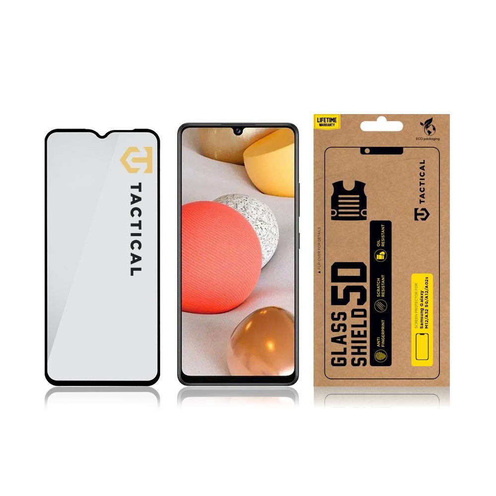 Tactical Glass Shield 5D Tvrzené sklo pro Samsung Galaxy A02s Černé - Obrázek 4