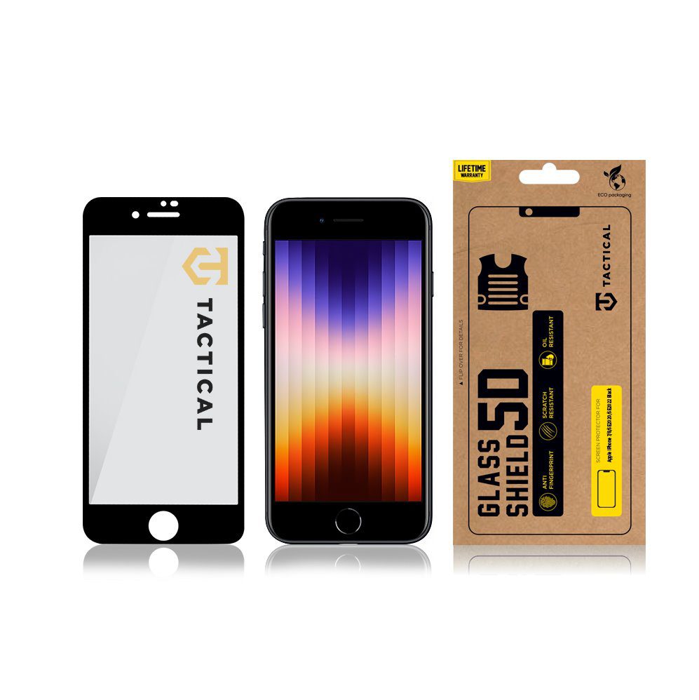 Tactical Glass Shield 5D tvrzené sklo pro Apple iPhone 7 / 8 / SE 2020 / SE 2022 Black - Obrázek 4