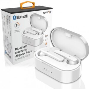 Bluetooth sluchátka ALIGATOR PODS, bílá