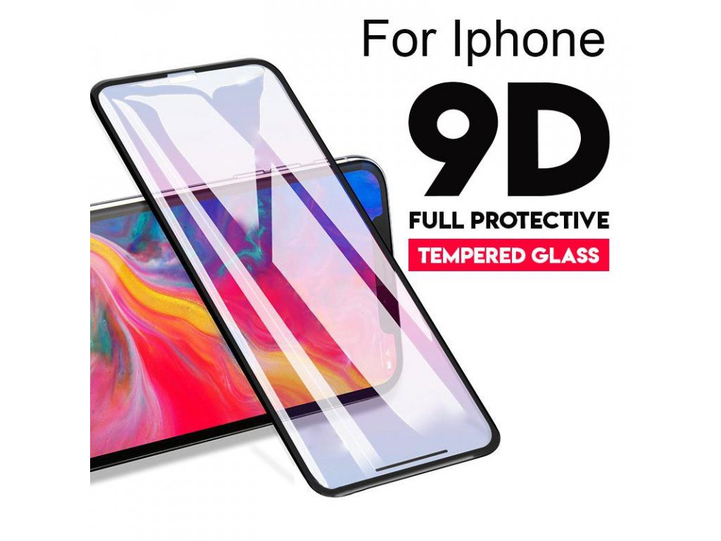 Tvrzené sklo 9D pro iPhone 6/6S Plus Black