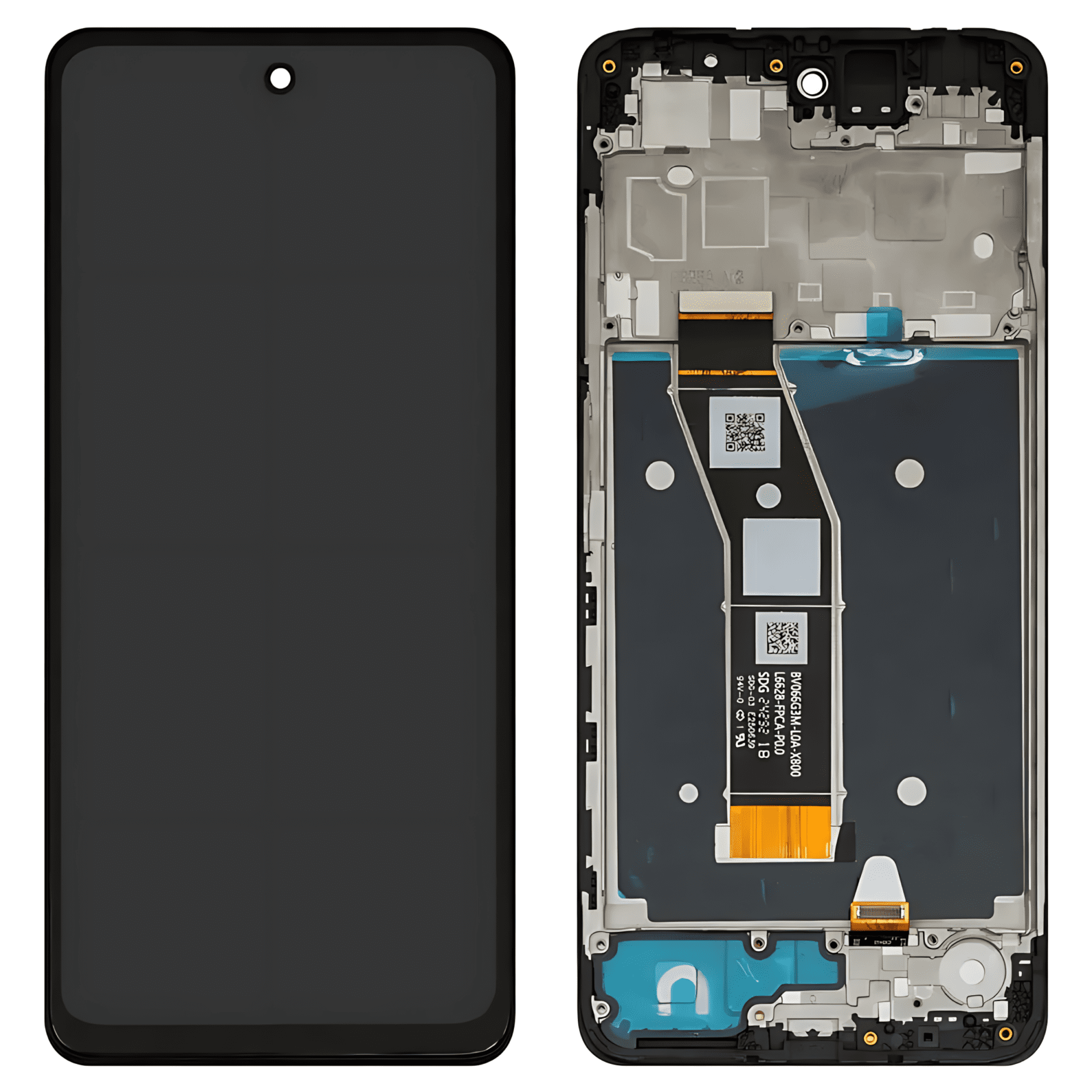 Motorola Moto G24 Power (XT2425-1, XT2425-3, XT2425-2, XT2425-4) LCD displej + Dotyková + Přední kryt Originální kvalita Černá/Black - Service pack