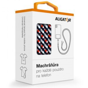 Univerzální šňůrka pro mobilní telefon Aligator Machršňůra, trikolóra