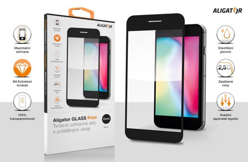 Ochranné tvrzené sklo ALIGATOR PRINT, Samsung A33 5G, černá, celoplošné lepení - Obrázek 6