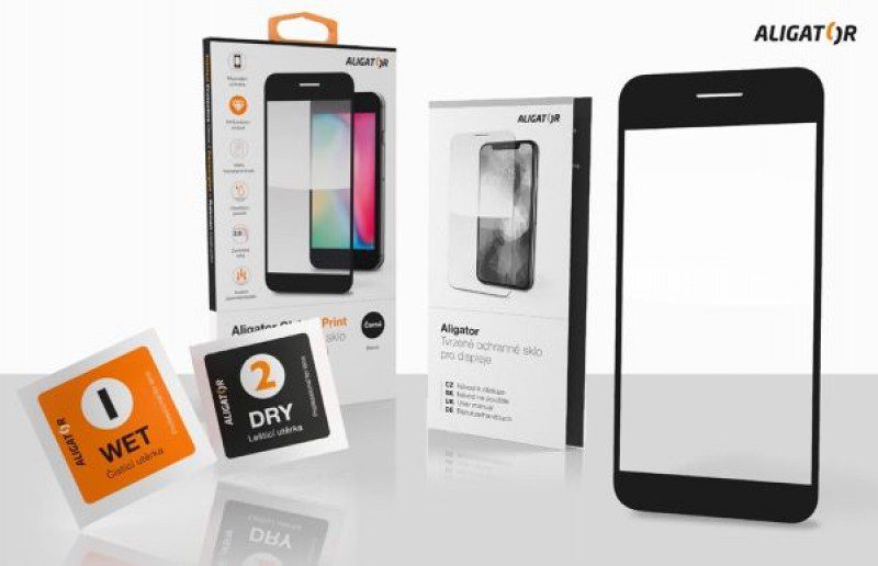 Ochranné tvrzené sklo ALIGATOR PRINT, Samsung A33 5G, černá, celoplošné lepení - Obrázek 2