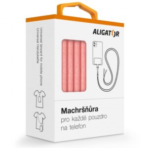 Univerzální šňůrka pro mobilní telefon Aligator Machršňůra, růžová