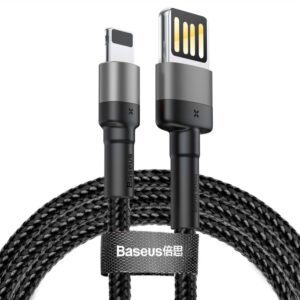 Baseus Cafule Kabel USB to Lightning Double Sided 2.4A 1m Grey/Black