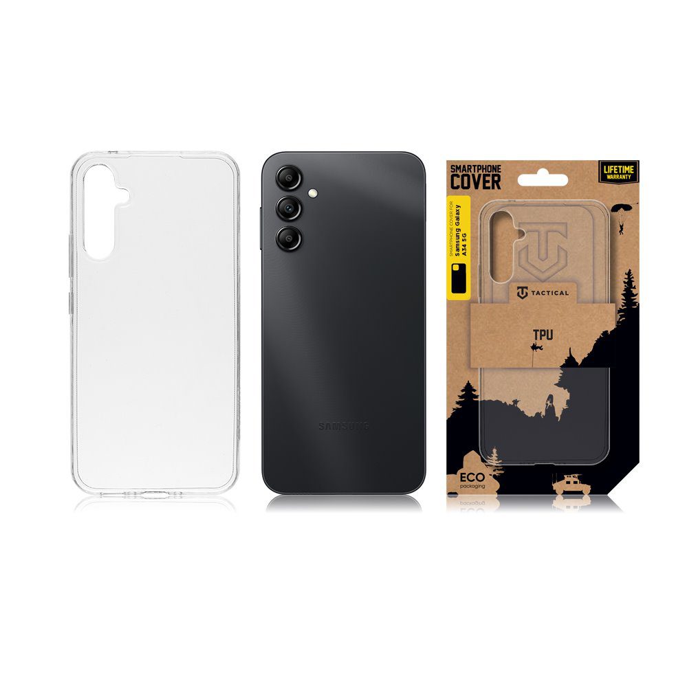 Tactical TPU Kryt pro Samsung Galaxy A34 5G Transparent - Obrázek 4