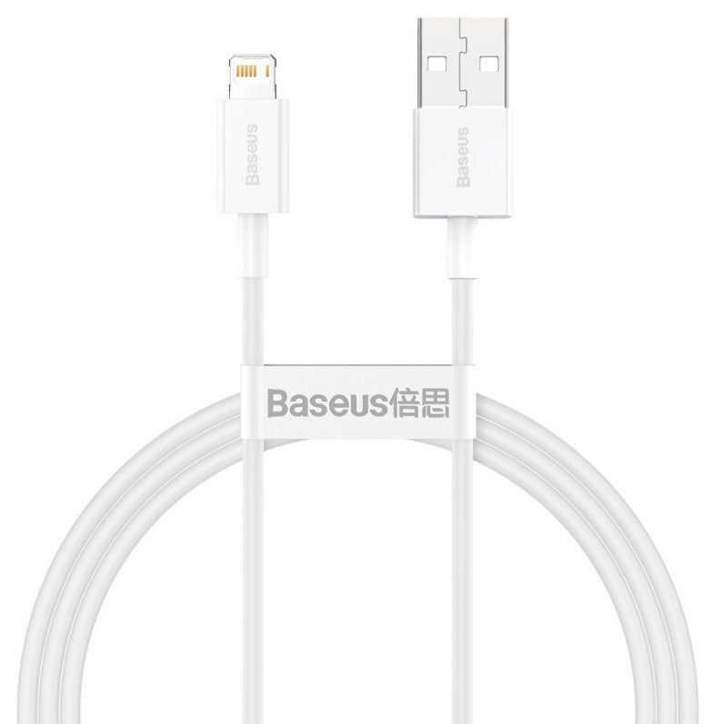 Baseus Superior Fast Charging Kabel Lightning 2.4A 1m White