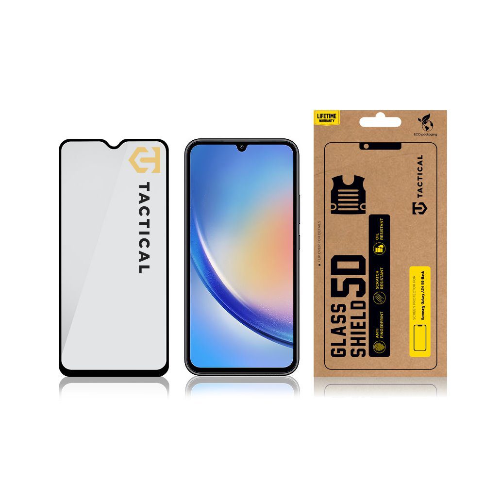 Tactical Glass Shield 5D sklo pro Samsung Galaxy A34 5G Black - Obrázek 4