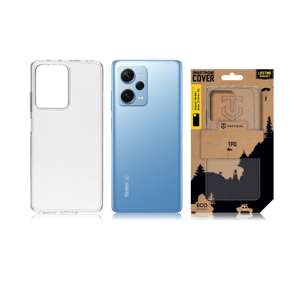 Tactical TPU Kryt pro Xiaomi Redmi Note 12 Pro+ 5G Transparent - Obrázek 4