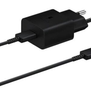 EP-T1510XBE Samsung USB-C 15W Cestovní nabíječka + USB-C Datový Kabel Black