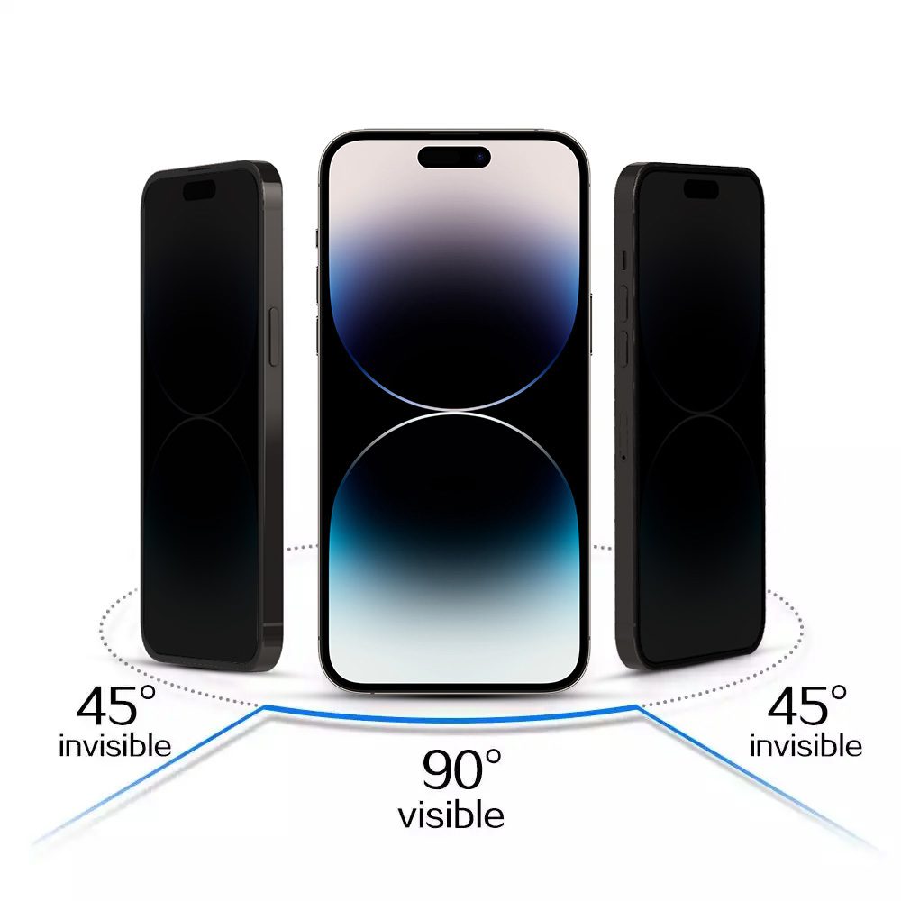 Tvrzené sklo 3D pro Apple iPhone 13 Pro Max Black - Privacy Glass - Obrázek 4
