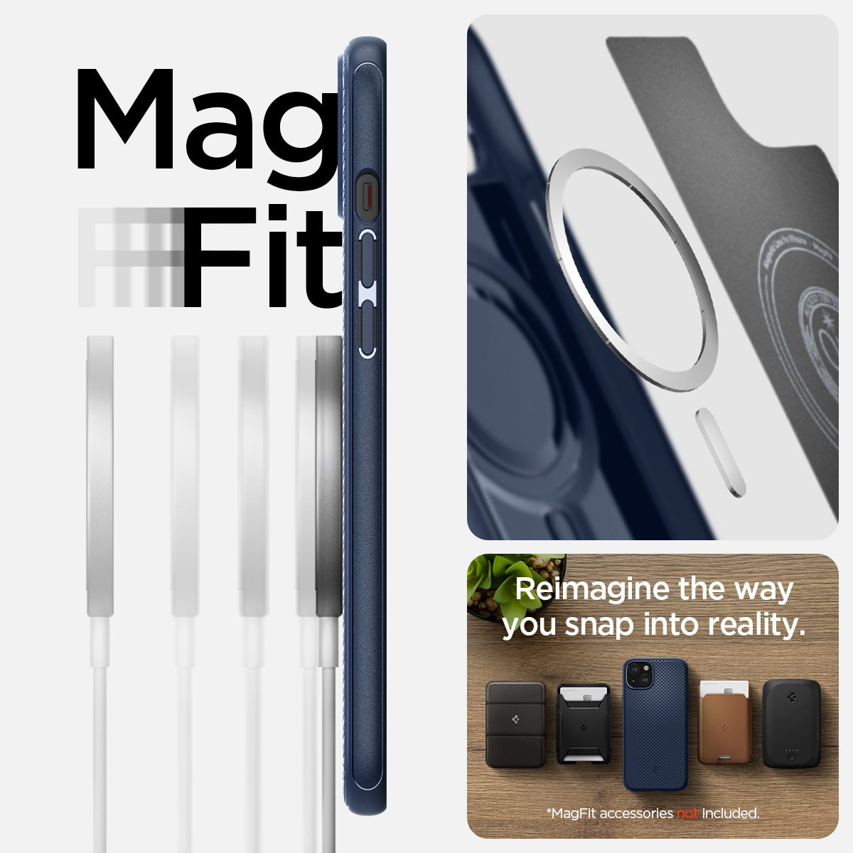 Spigen Mag Armor MagSafe, navy blue - iPhone 15 - Obrázek 13