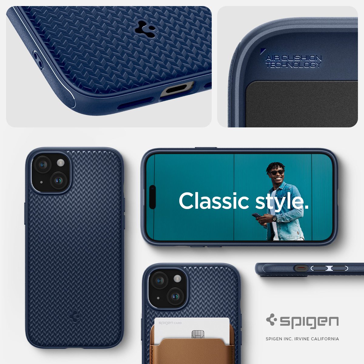Spigen Mag Armor MagSafe, navy blue - iPhone 15 - Obrázek 11