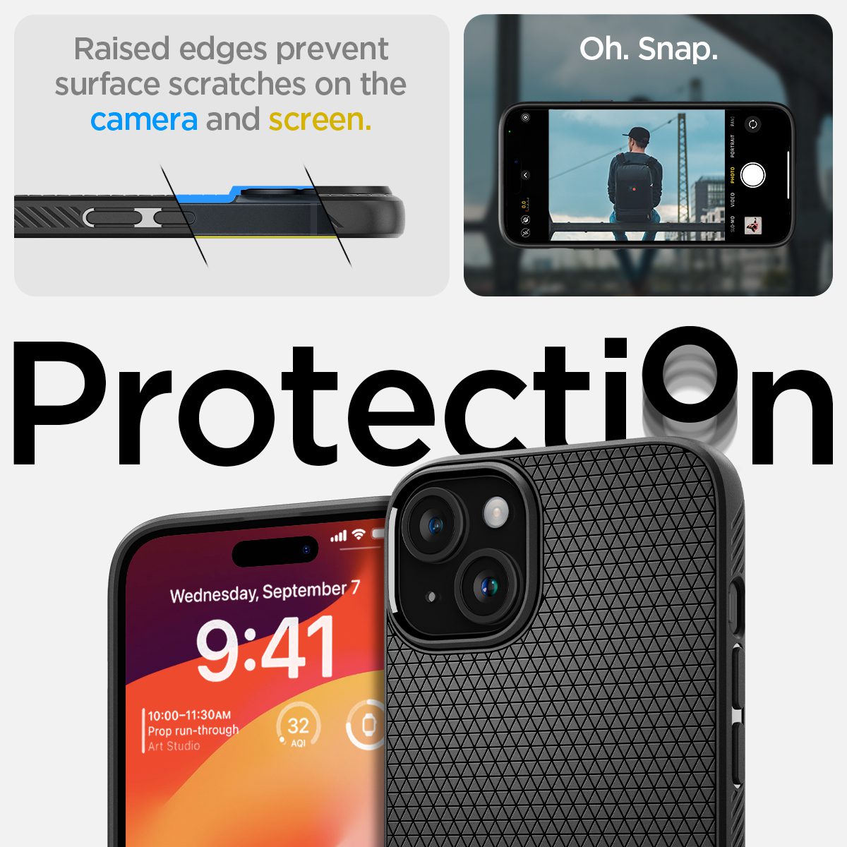 Spigen Liquid Air, matte black - iPhone 15 - Obrázek 12