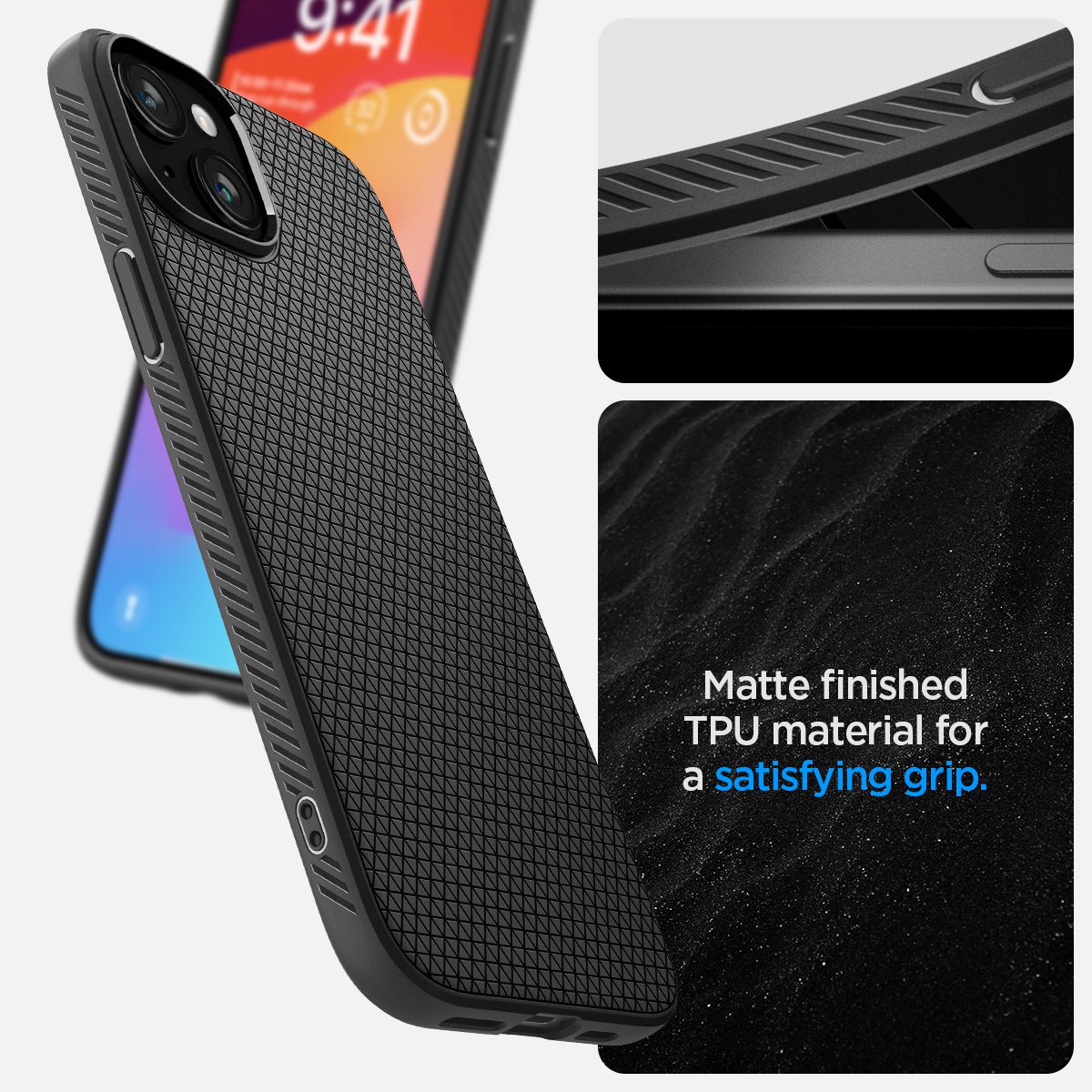 Spigen Liquid Air, matte black - iPhone 15 - Obrázek 13