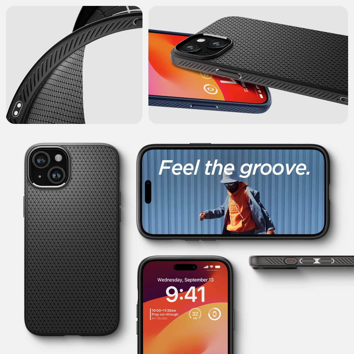 Spigen Liquid Air, matte black - iPhone 15 - Obrázek 10
