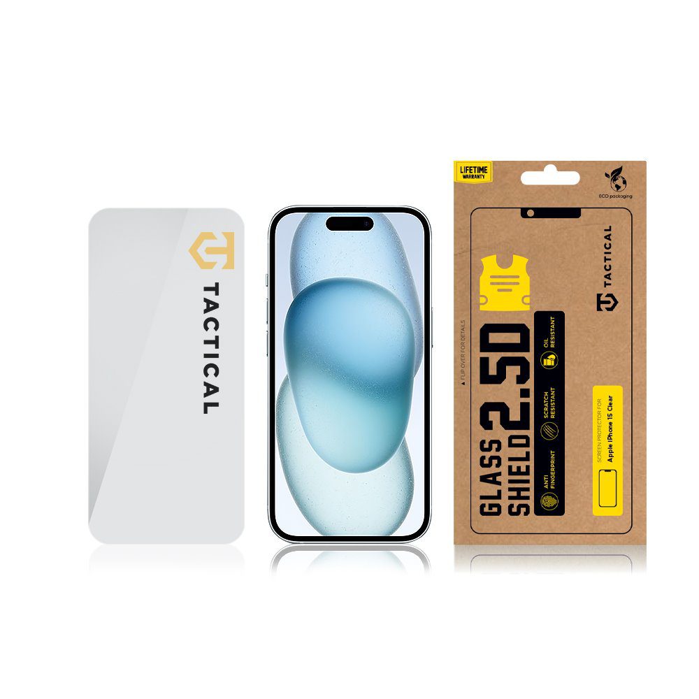 Tactical Glass Shield 2.5D sklo pro Apple iPhone 15 / iPhone 16 Clear - Obrázek 3