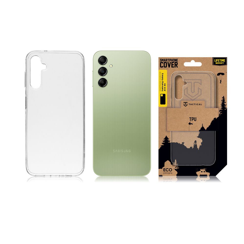 Tactical TPU Kryt pro Samsung Galaxy A14 4G / A14 5G Transparent - Obrázek 4