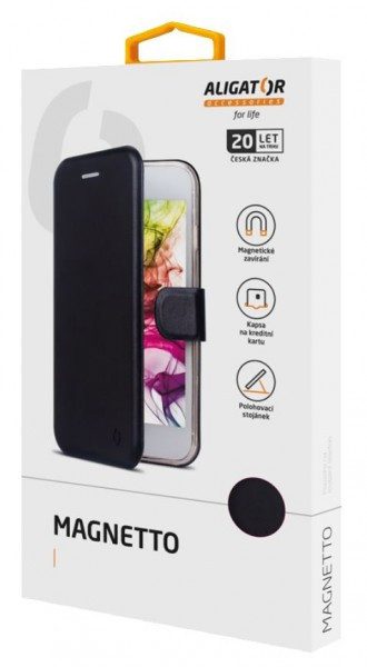 Pouzdro ALIGATOR Magnetto Xiaomi Redmi Note 9, Black - Obrázek 5