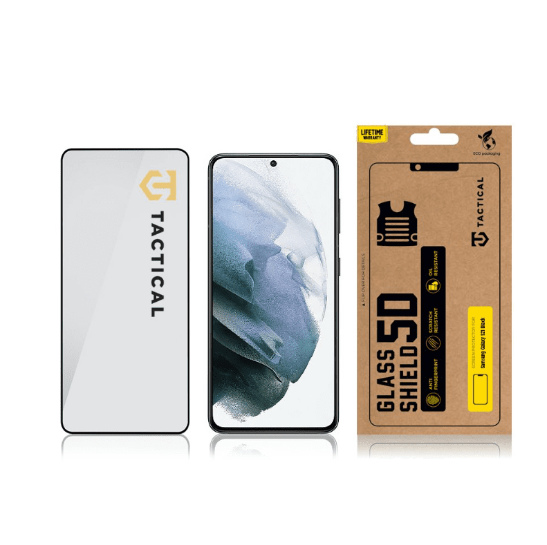 Tactical Glass Shield 5D sklo pro Samsung Galaxy S21 Black - Obrázek 3