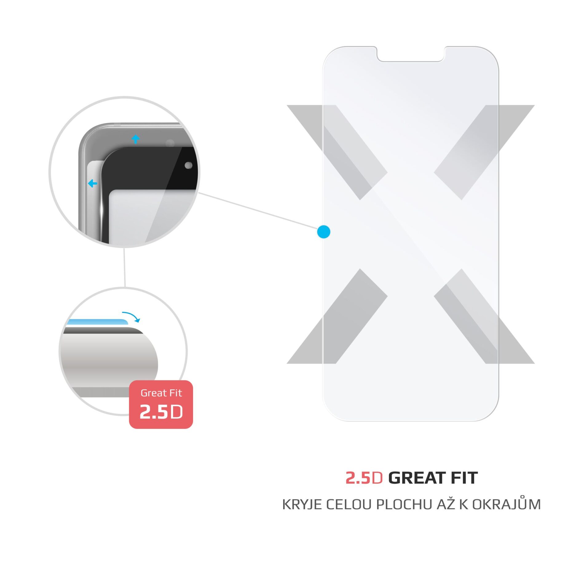 Ochranné tvrzené sklo FIXED 2.5D pro Apple iPhone 13 Pro Max čiré - Obrázek 3