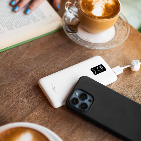 Powerbanka FIXED Zen 10 s LCD displejem a výstupem PD 20W, 10 000 mAh, bílá - Obrázek 7