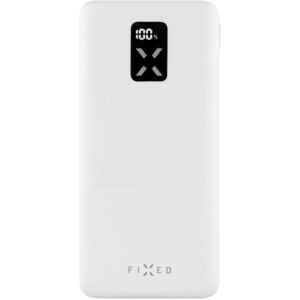 Powerbanka FIXED Zen 10 s LCD displejem a výstupem PD 20W, 10 000 mAh, bílá