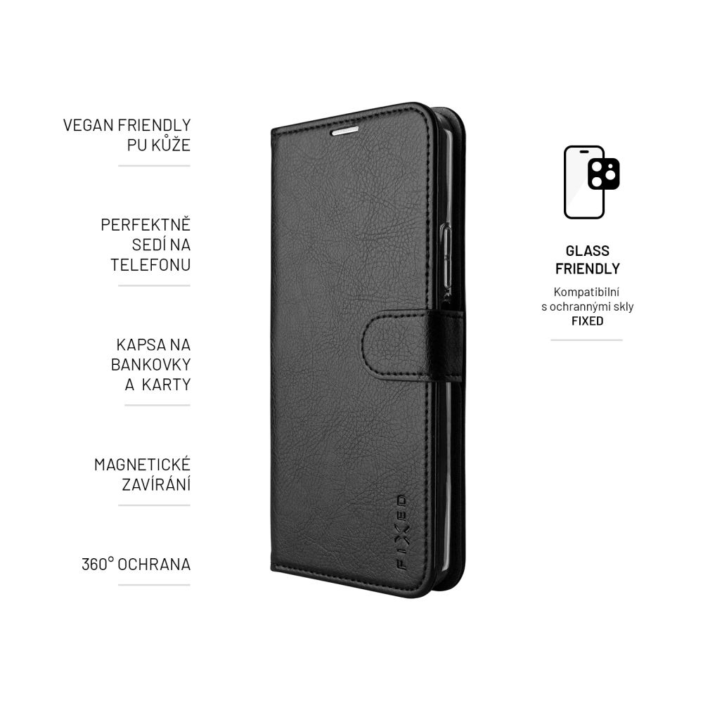 Pouzdro typu kniha FIXED Opus pro Samsung Galaxy A15 4G/A15 5G, černé - Obrázek 4