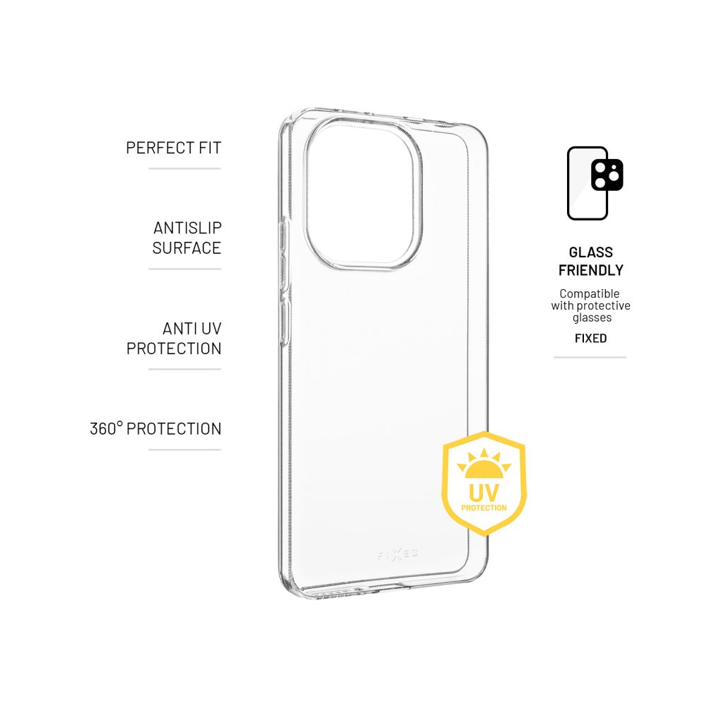 TPU gelové pouzdro FIXED Slim AntiUV pro Xiaomi Redmi Note 13, čiré - Obrázek 2