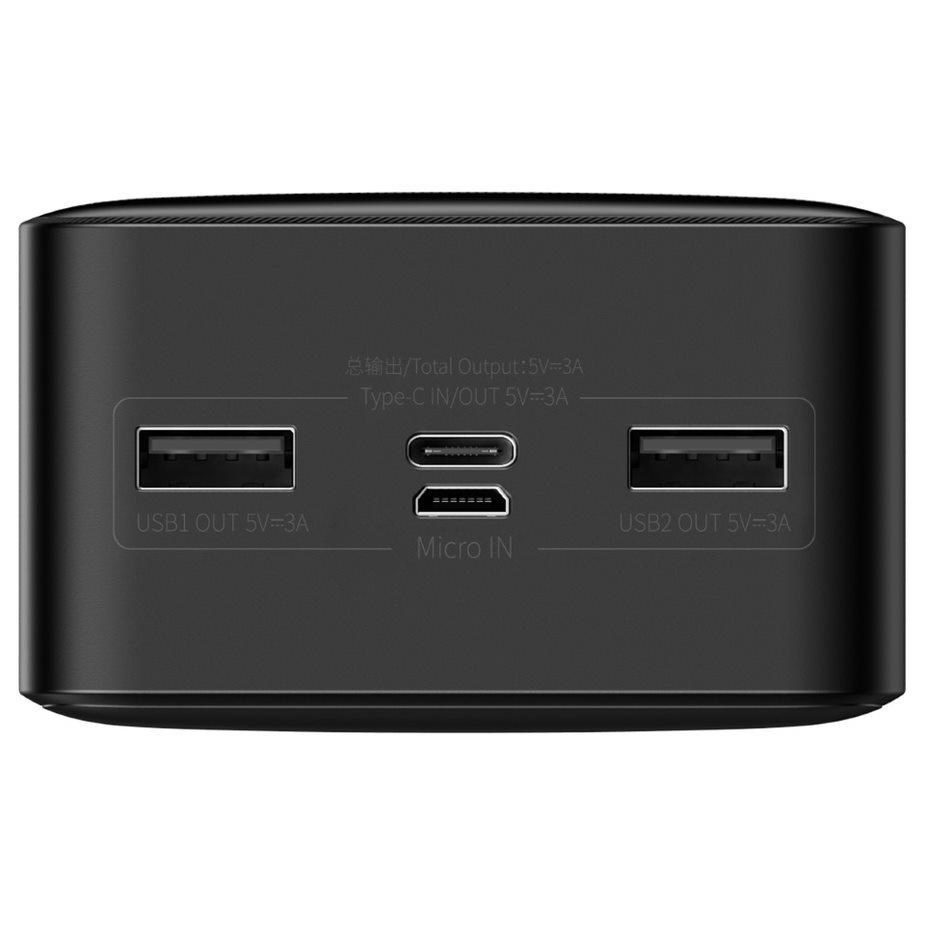Baseus Bipow Digital displej Powerbanka 30000mAh 15W Black - Obrázek 7