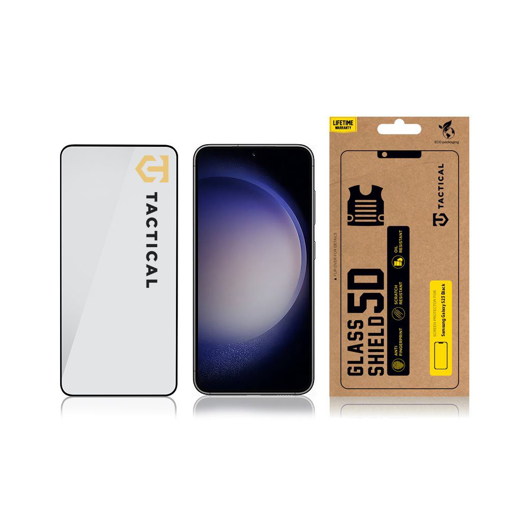Tactical Glass Shield 5D sklo pro Samsung Galaxy S23 Black - Obrázek 4