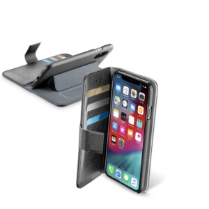 Pouzdro typu kniha CellularLine Book Agenda pro Apple iPhone XS Max, černé