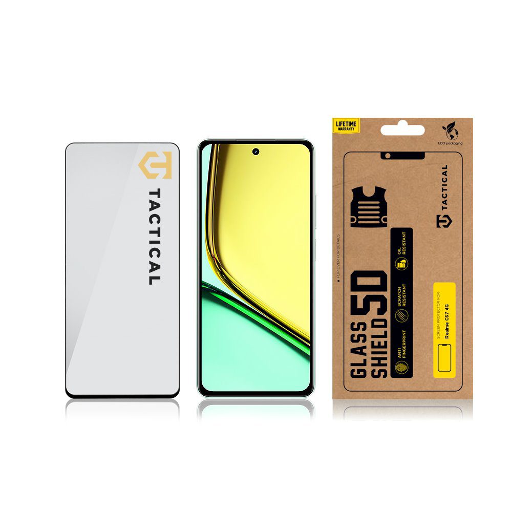 Tactical Glass Shield 5D sklo pro Realme C67 4G Black - Obrázek 3
