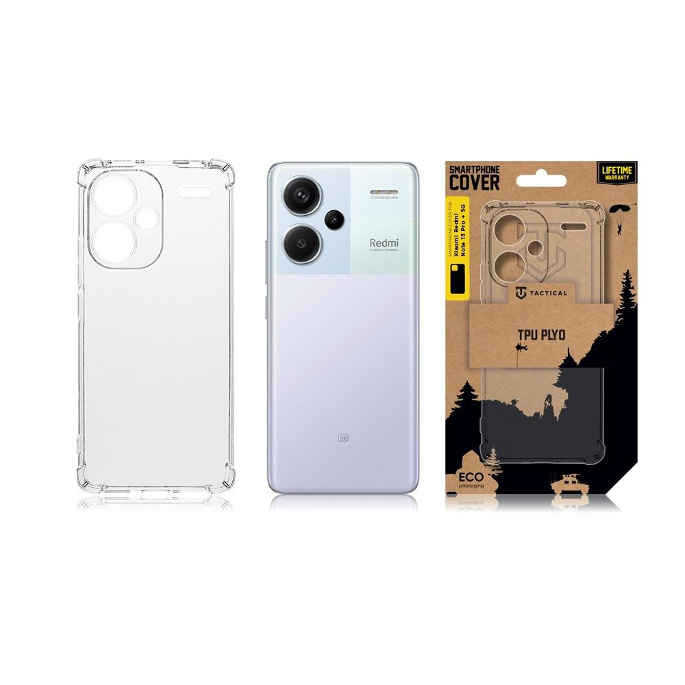 Tactical TPU Plyo Kryt pro Xiaomi Redmi Note 13 Pro+ 5G Transparent - Obrázek 4