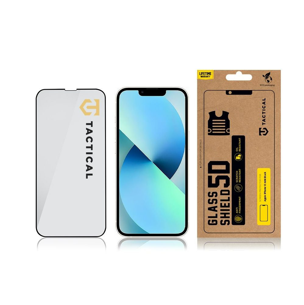 Tactical Glass Shield 5D sklo pro Apple iPhone 13 Mini Black - Obrázek 4
